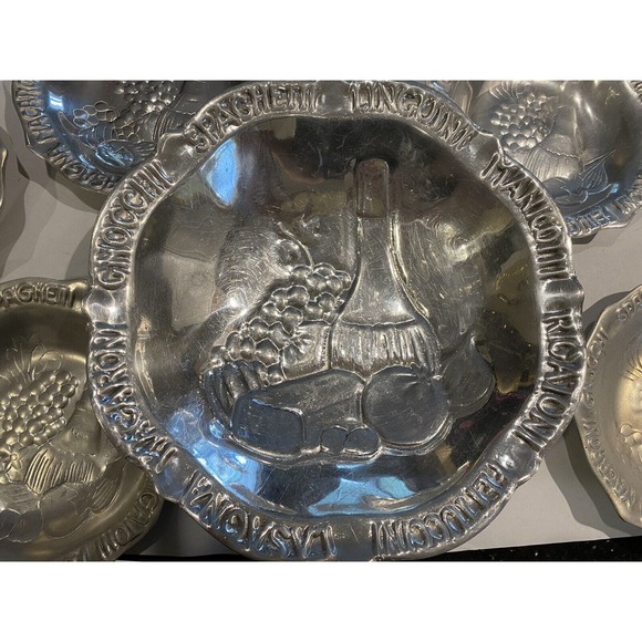 Holland Boone Pewter Aluminum 6 Medium Size pcs 1 Large pc - Picture 5 of 11